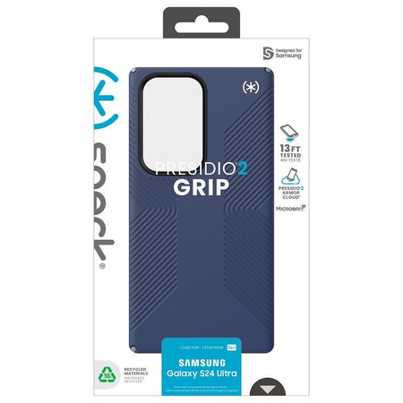 Speck Presidio2 Grip - Gehäuse für Samsung Galaxy S24 Ultra (Küstenblau / Staubgrau)