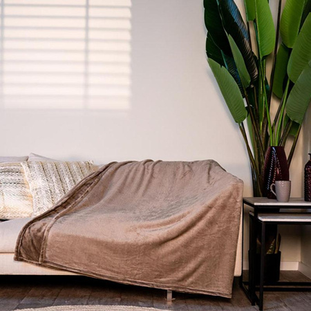 Couverture en flanelle 200x150cm (marron)