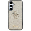 Guess Fixed Glitter Big 4G Metal Logo - Hülle für Samsung Galaxy S25 (gold)