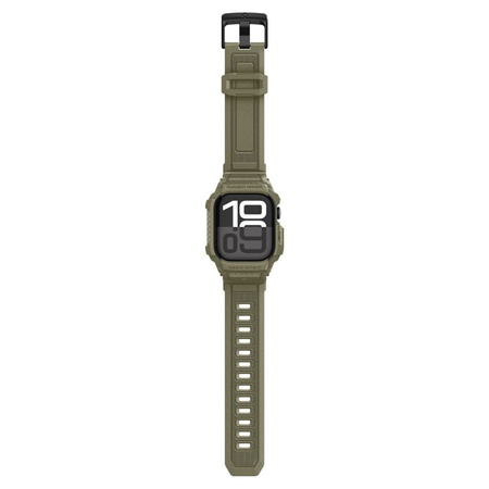 Spigen Rugged Armor Pro V2 – Apple Watch 10/11 46mm Case Strap (Vintage Khaki)