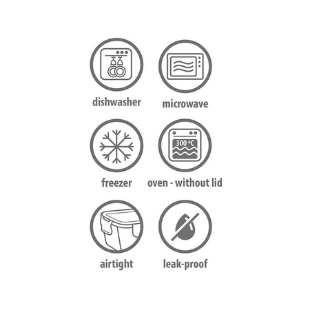 Alpina - zestaw trzech szklanych pojemników na żywność, lunchbox