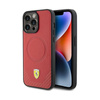 Ferrari Carbon Metal Logo MagSafe - Case for iPhone 15 Pro (Red)