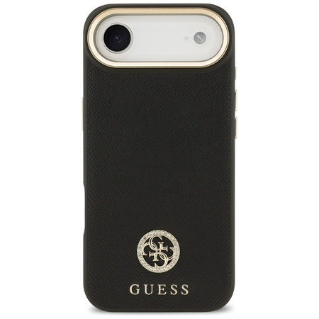 Guess Grained Strass Logo MagSafe - Hülle iPhone Air (schwarz)