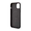 Guess 4G Collection Leather Metal Logo MagSafe - Etui iPhone 15 / 14 / 13 (brązowy)