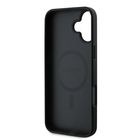 Guess Saffiano Peony Classic Logo MagSafe - iPhone 16 Plus Case (black)