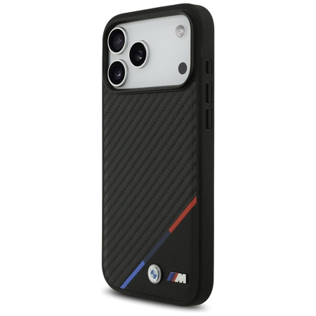 BMW M Carbon Tricolor Line MagSafe – Kryt iPhone 17 Pro Max (černý)