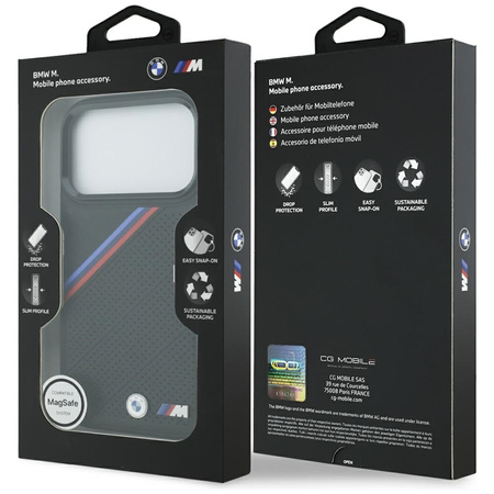 Etui do iPhone 17 Pro MagSafe BMW M Oryginalny Skórzany Czarny Case