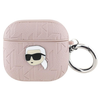 Karl Lagerfeld Monogram Karl Head - AirPods 4 tok (rózsaszín)