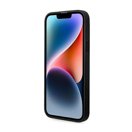 Karl Lagerfeld Saffiano Mono fém logó - iPhone 14 Plus tok (szürke)