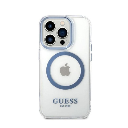 Guess Metal Outline MagSafe - pouzdro pro iPhone 14 Pro (čiré)