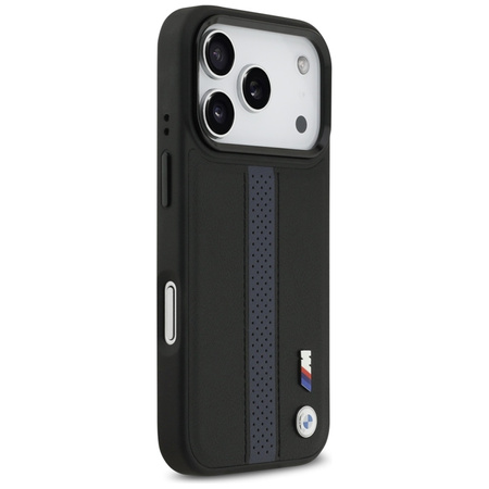 BMW M Perforated Stripe Logo MagSafe - iPhone 17 Pro Case (Blue)