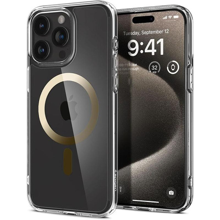 Spigen Ultra Hybrid MagSafe - tok iPhone 15 Pro készülékhez (arany)