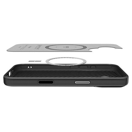 Spigen Enzo Aramid T Mag MagSafe - Pouzdro pro iPhone 17 (Black/Silver)