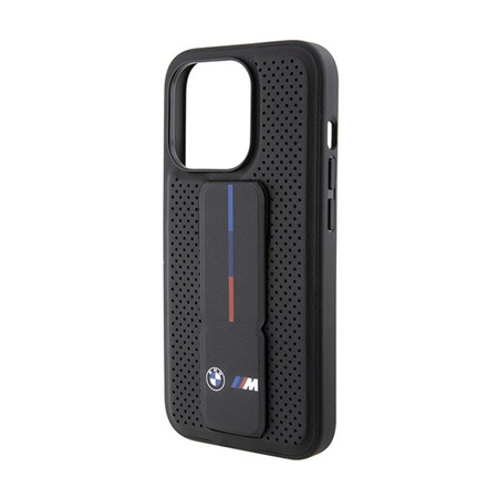 BMW Grip Stand Smooth & Perforated - iPhone 15 Pro Tasche (schwarz)