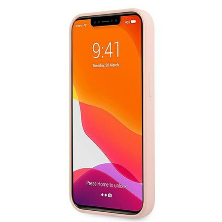 Guess Silikon-Schrift - iPhone 12 / iPhone 12 Pro Tasche (Pink)