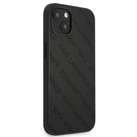 Karl Lagerfeld Perforated Allover - kryt pro iPhone 13 mini (černý)