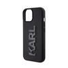 Karl Lagerfeld 3D Rubber Glitter Logo - iPhone 15 Tasche (schwarz)