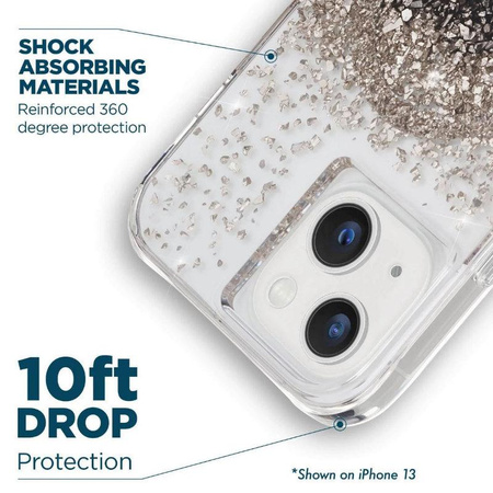 Case-Mate Karat MagSafe - Coque pour iPhone 14 décorée d'onyx (Onyx)