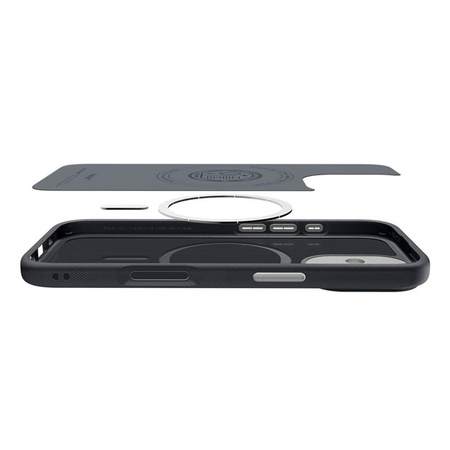 ETUI DO IPHONE 17 do MAGSAFE SPIGEN NANO ORYGINALNE CZARNE ELEGACKIE CASE