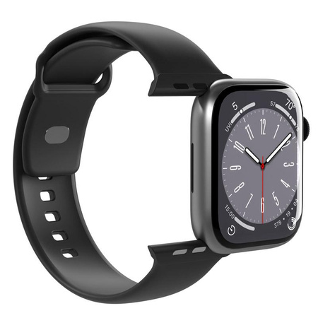 PURO ICON - Elastický řemínek pro Apple Watch 38/40/41/42 mm (S/M a M/L) (Black)