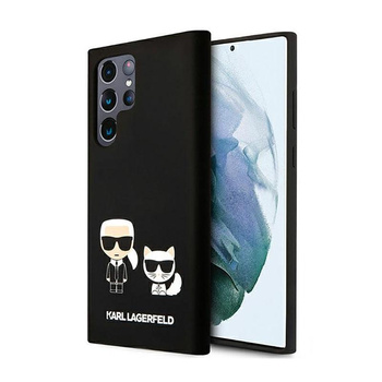 Karl Lagerfeld Slilicone Karl & Choupette - Etui Samsung Galaxy S22 Ultra (czarny)