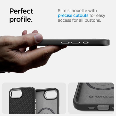 Spigen Enzo Aramid Mag MagSafe - Case for iPhone 16e (Black)