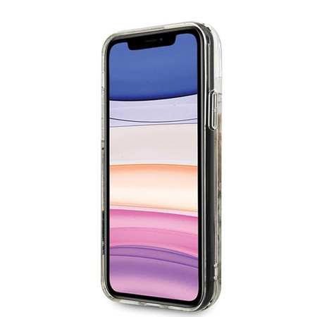 Guess Liquid Glitter Circle Logo - pouzdro pro iPhone 11 (zlaté)