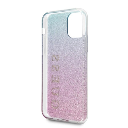 Guess Glitter Gradient - pouzdro pro iPhone 11 (růžová/modrá)