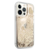 Guess Liquid Glitter Charms - Coque iPhone 13 Pro Max (Or)