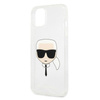 Karl Lagerfeld Karl's Head Glitter - Etui iPhone 13 (srebrny)