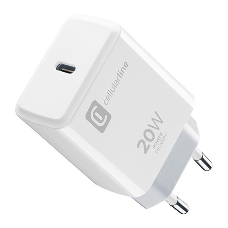 Cellularline - USB-C Power Delivery 20W Netzladegerät (für Apple) (weiß)