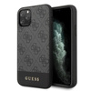 Guess 4G Bottom Stripe Kollektion - iPhone 11 Pro Max Tasche (grau)