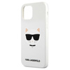 Karl Lagerfeld Choupette Head Silicone - pouzdro pro iPhone 12 Pro Max (bílé)
