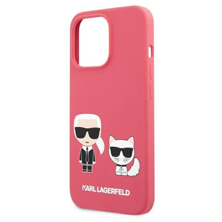 Karl Lagerfeld szilikon Karl & Choupette - iPhone 13 Pro Max tok (fukszia)