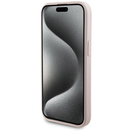Guess Bundle Pack MagSafe 4G Metal Gold Logo - Case Set + Power Bank 5000mAh MagSafe iPhone 15 (pink)