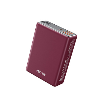 WEKOME WP-27 Tint Series - Powerbank 10000 mAh Superschnellladegerät USB-C PD 20W + 2x USB-A QC3.0 22.5W (Rot)