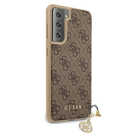 Guess 4G Charms Kollektion - Samsung Galaxy S21 Tasche (braun)
