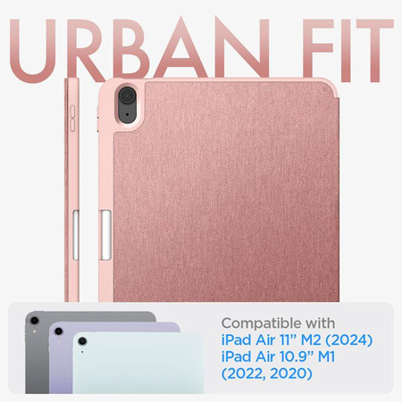 Spigen Urban Fit - Case for iPad Air 11" M3 (2025) / M2 (2024) / iPad Air 10.9" (5th-4th gen.) (2022-2020) (Rose Gold)