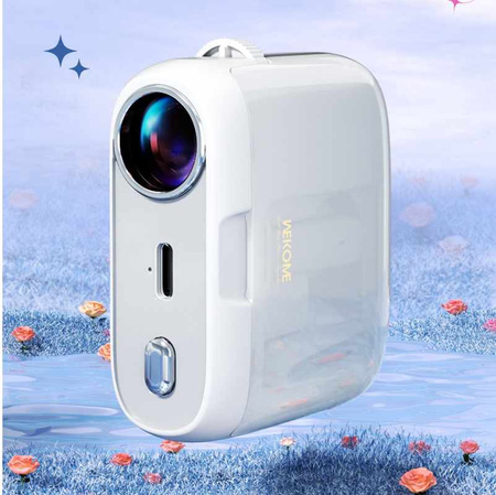 WEKOME S28 Pop Digital Series - Bezdrátová sluchátka s Bluetooth V5.3 TWS s nabíjecím pouzdrem s funkcí projektoru (Bílá)