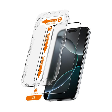 Crong EasyShield 2-Pack - Edzett üveg iPhone 16 Pro készülékhez (2 db)