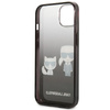 Karl Lagerfeld Gradient Ikonik Karl & Choupette - Etui iPhone 13 (czarny)