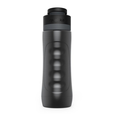 Quokka Spring - Stainless steel thermal bottle bottle with quick opening system 600 ml (Ebony)