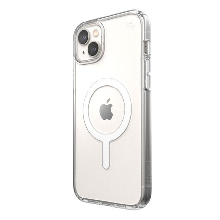 Speck Presidio Perfect-Clear + MagSafe - Case for iPhone 15 Plus / 14 Plus with MICROBAN coating (Clear)