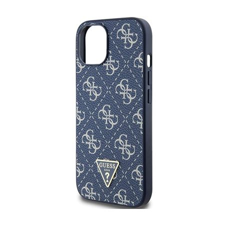 Guess 4G Triangle Metal Logo - Hülle für iPhone 15 (blau)