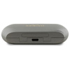 Guess hosszúkás, fémes, nyomtatott logóval - TWS Bluetooth fejhallgató + töltőtáska (szürke)