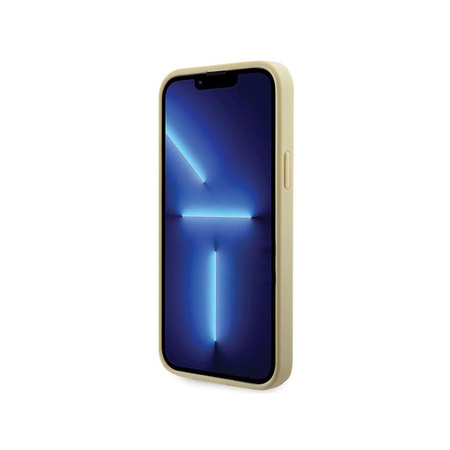 Guess Rhinestone Triangle - Hülle für iPhone 14 Plus (Gold)