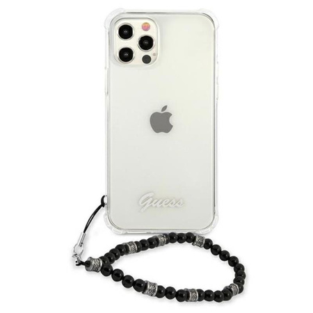 Guess Black Pearl Strap - iPhone 12 Pro Max Case (transparent)