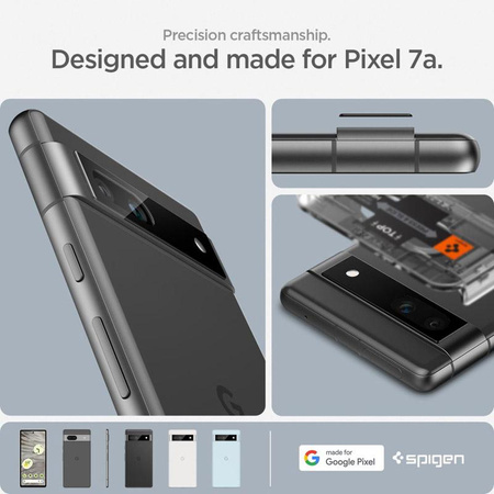 Spigen Optik.TR EZ Fit Camera Lens Protector - Objektivschutzglas für Google Pixel 7A (2er-Pack) (Schwarz)