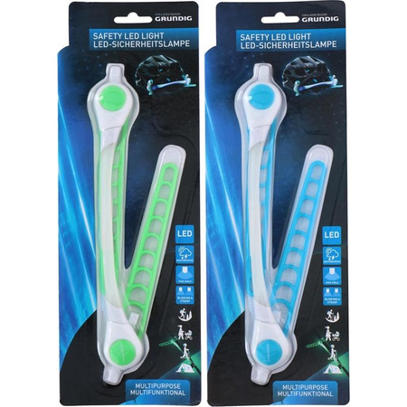 Grundig - Multifunkční LED páska na ruku pro jízdu na kole/běh (zelená)