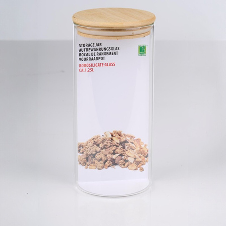 Alpina - Üveg ételtároló fedéllel 1250 ml 10 x 21 cm